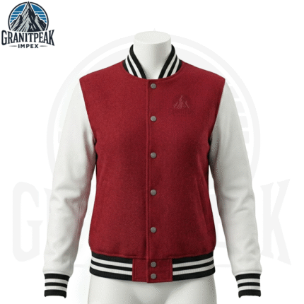 Leather Sleeve Baseball Jacket GPI-LSBJ-03: Classic Style, Warmth & Premium Comfort