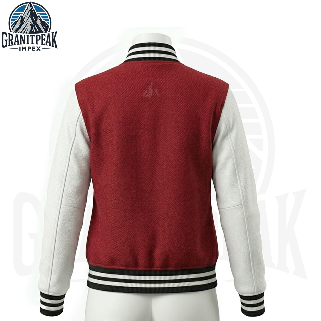 Leather Sleeve Baseball Jacket GPI-LSBJ-03: Classic Style, Warmth & Premium Comfort - Image 2